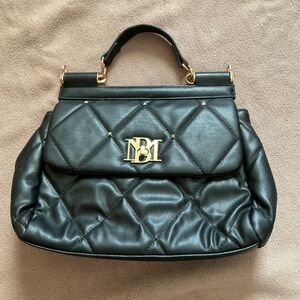 BADGLEY MISCHKA BIG DIAMOND QUILTING BAG WITH STUDS.